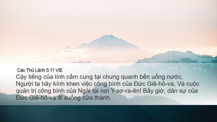 Các Thủ Lãnh 5:11 VIE Bible Verse Image