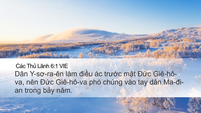 Các Thủ Lãnh 6:1 VIE Bible Verse Image