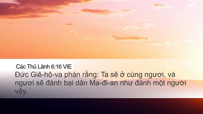 Các Thủ Lãnh 6:16 VIE Bible Verse Image