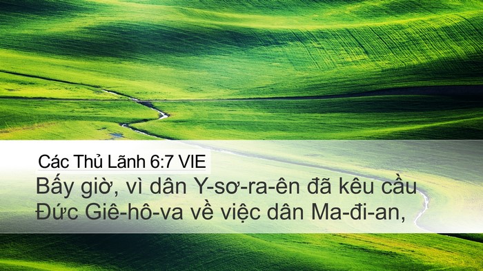 Các Thủ Lãnh 6:7 VIE Bible Verse Image