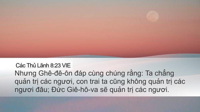 Các Thủ Lãnh 8:23 VIE Bible Verse Image