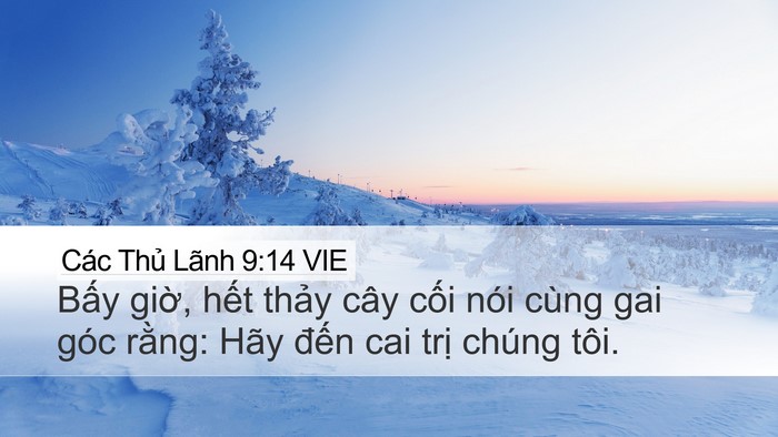 Các Thủ Lãnh 9:14 VIE Bible Verse Image