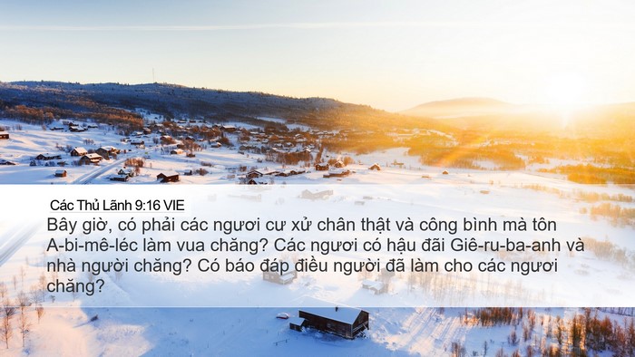 Các Thủ Lãnh 9:16 VIE Bible Verse Image
