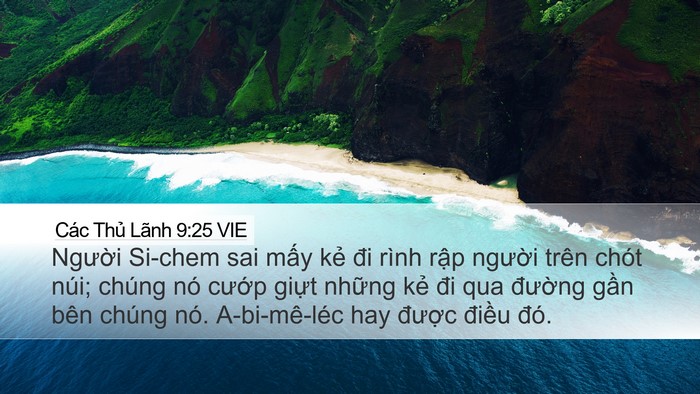 Các Thủ Lãnh 9:25 VIE Desktop Wallpaper - Người Si-chem sai mấy kẻ đi rình rập - Desktop Bible Verse Wallpaper