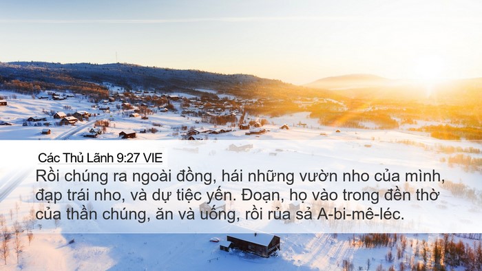 Các Thủ Lãnh 9:27 VIE Bible Verse Image