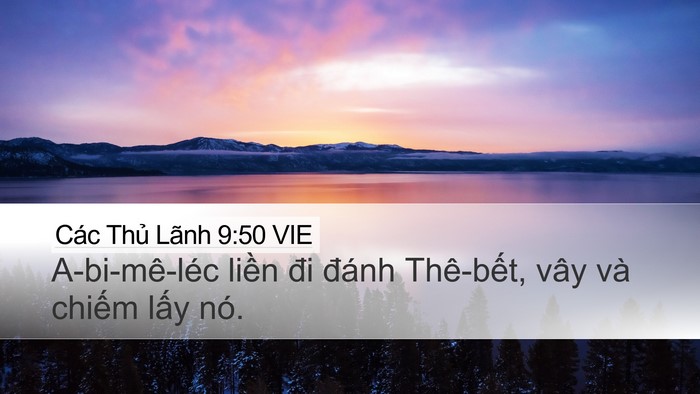 Các Thủ Lãnh 9:50 VIE Bible Verse Image