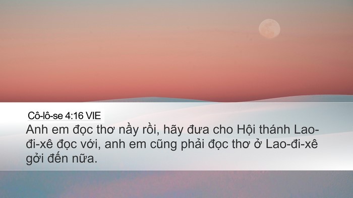 Cô-lô-se 4:16 VIE Bible Verse Image