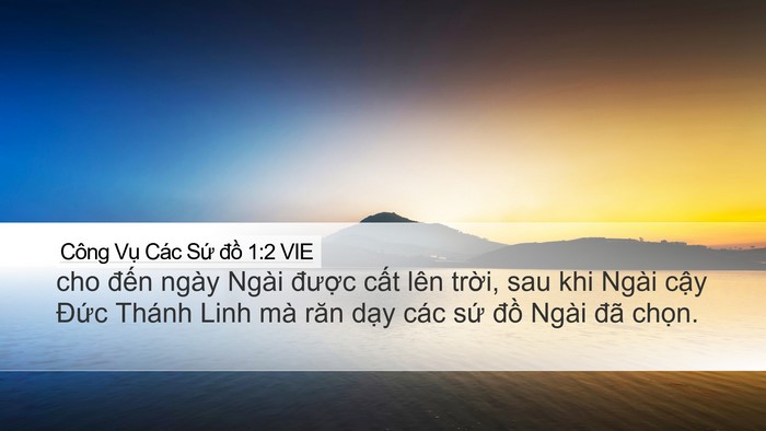 Công Vụ Các Sứ đồ 1:2 VIE Bible Verse Image