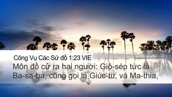 Công Vụ Các Sứ đồ 1:23 VIE Bible Verse Image