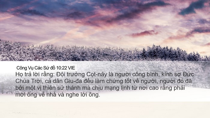 Công Vụ Các Sứ đồ 10:22 VIE Bible Verse Image