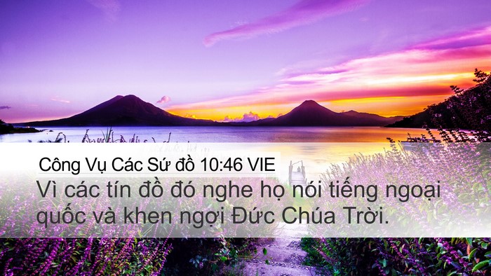 Công Vụ Các Sứ đồ 10:46 VIE Bible Verse Image