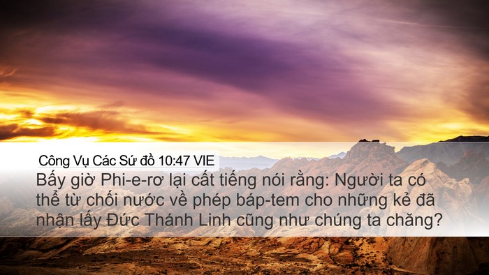 Công Vụ Các Sứ đồ 10:47 VIE Bible Verse Image