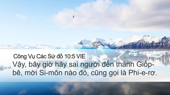 Công Vụ Các Sứ đồ 10:5 VIE Bible Verse Image