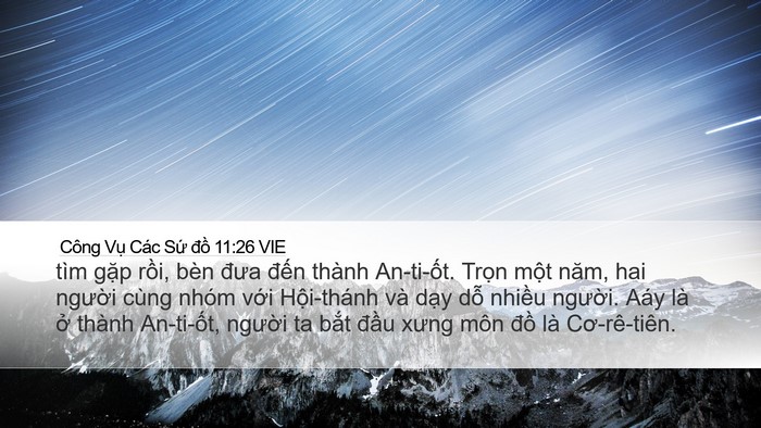 Công Vụ Các Sứ đồ 11:26 VIE Bible Verse Image