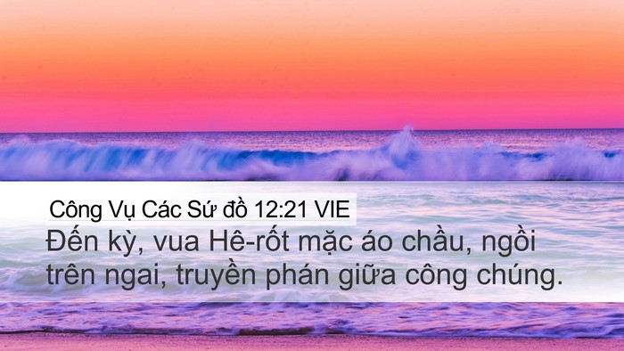 Công Vụ Các Sứ đồ 12:21 VIE Bible Verse Image