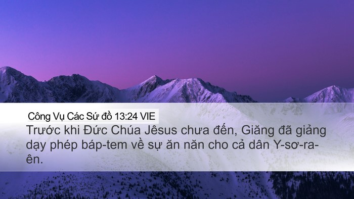 Công Vụ Các Sứ đồ 13:24 VIE Bible Verse Image