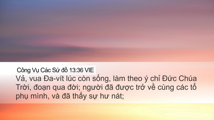 Công Vụ Các Sứ đồ 13:36 VIE Bible Verse Image