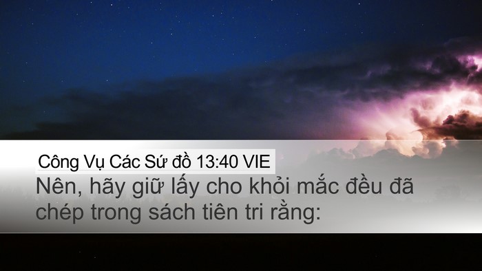 Công Vụ Các Sứ đồ 13:40 VIE Bible Verse Image