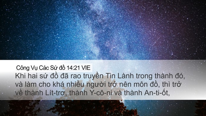 Công Vụ Các Sứ đồ 14:21 VIE Bible Verse Image