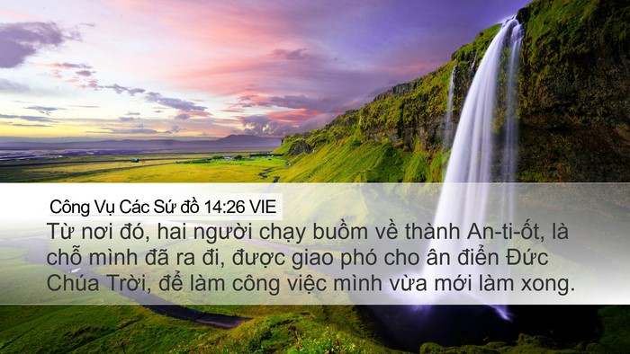 Công Vụ Các Sứ đồ 14:26 VIE Bible Verse Image
