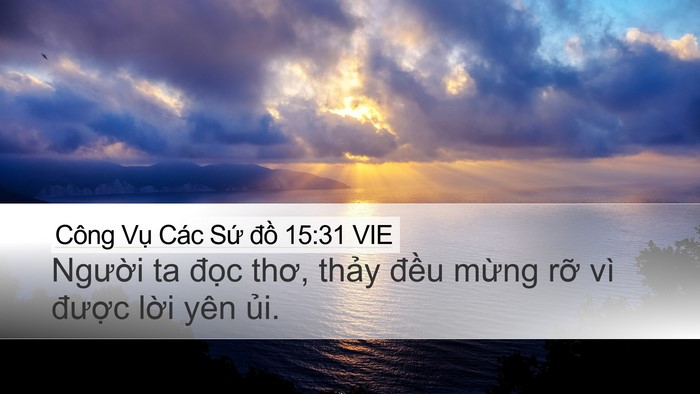 Công Vụ Các Sứ đồ 15:31 VIE Bible Verse Image