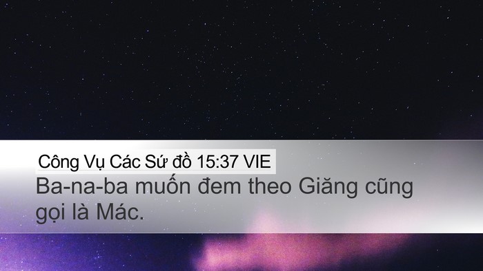 Công Vụ Các Sứ đồ 15:37 VIE Bible Verse Image