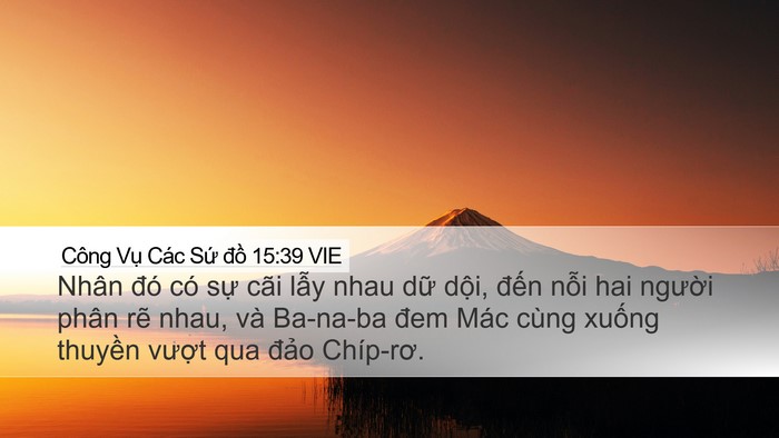 Công Vụ Các Sứ đồ 15:39 VIE Bible Verse Image