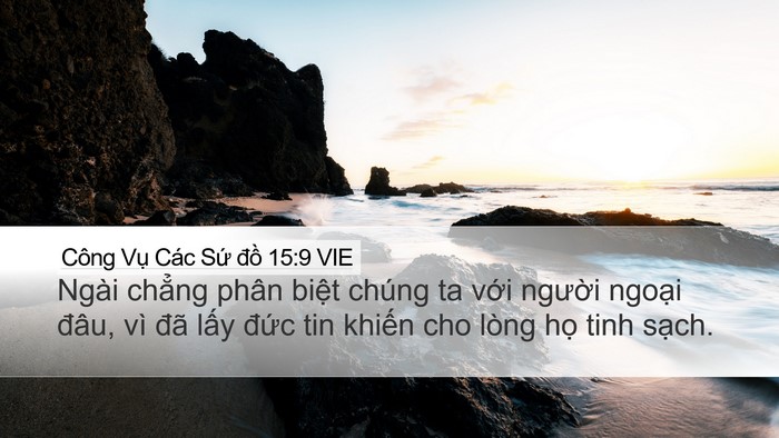 Công Vụ Các Sứ đồ 15:9 VIE Bible Verse Image