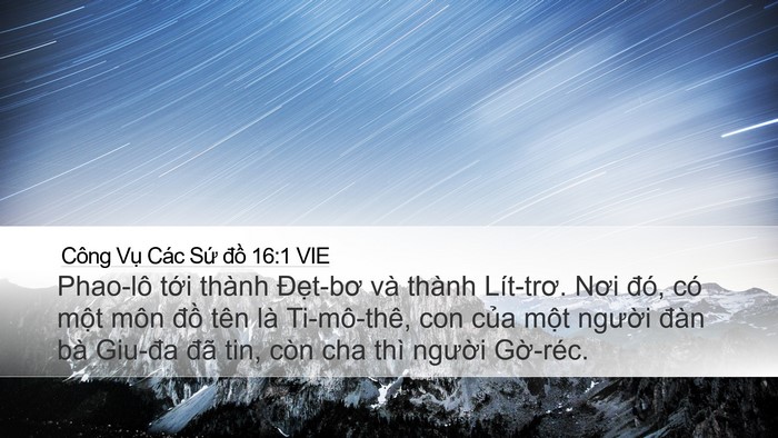 Công Vụ Các Sứ đồ 16:1 VIE Bible Verse Image