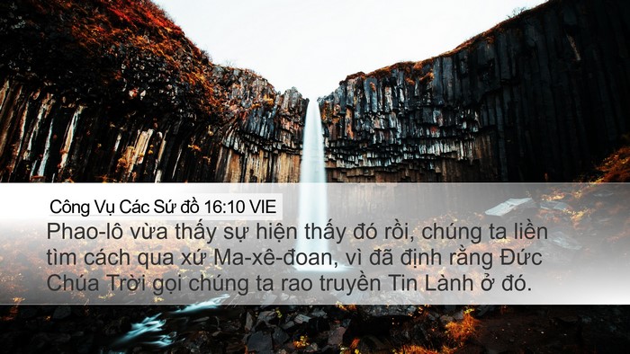 Công Vụ Các Sứ đồ 16:10 VIE Bible Verse Image