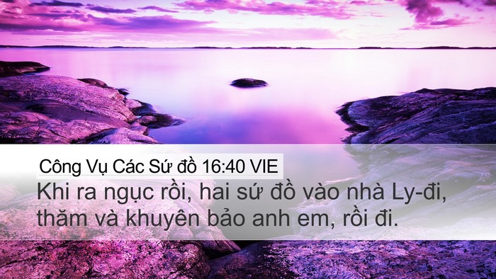 Công Vụ Các Sứ đồ 16:40 VIE Bible Verse Image