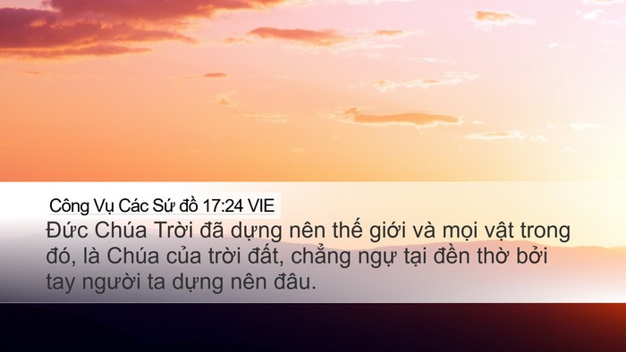 Công Vụ Các Sứ đồ 17:24 VIE Bible Verse Image