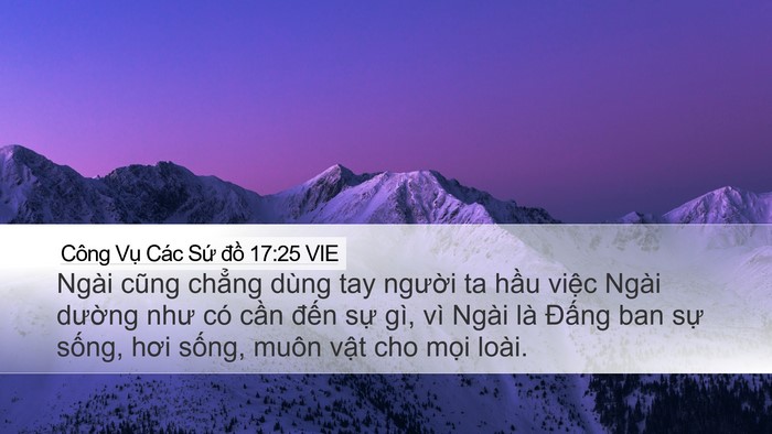 Công Vụ Các Sứ đồ 17:25 VIE Bible Verse Image