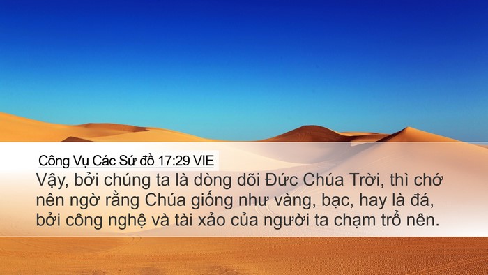 Công Vụ Các Sứ đồ 17:29 VIE Bible Verse Image