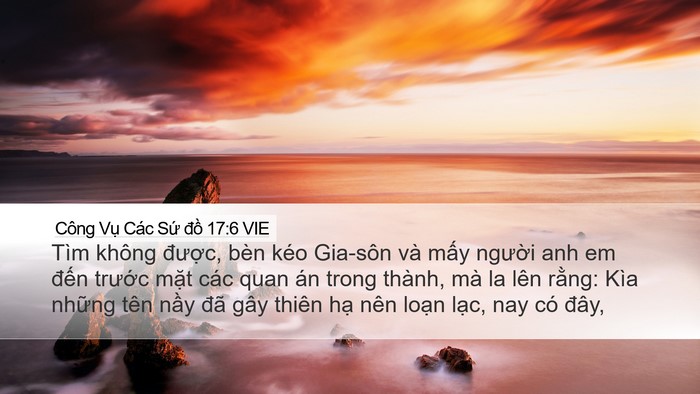 Công Vụ Các Sứ đồ 17:6 VIE Bible Verse Image