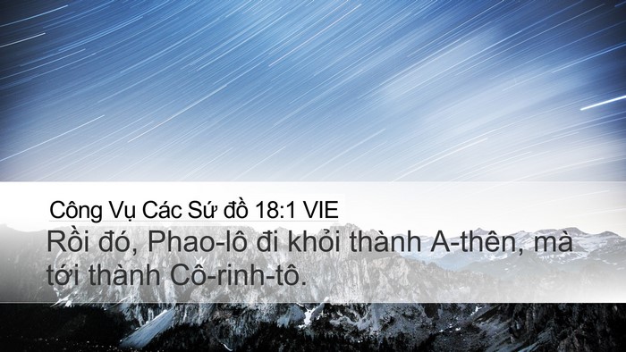 Công Vụ Các Sứ đồ 18:1 VIE Bible Verse Image
