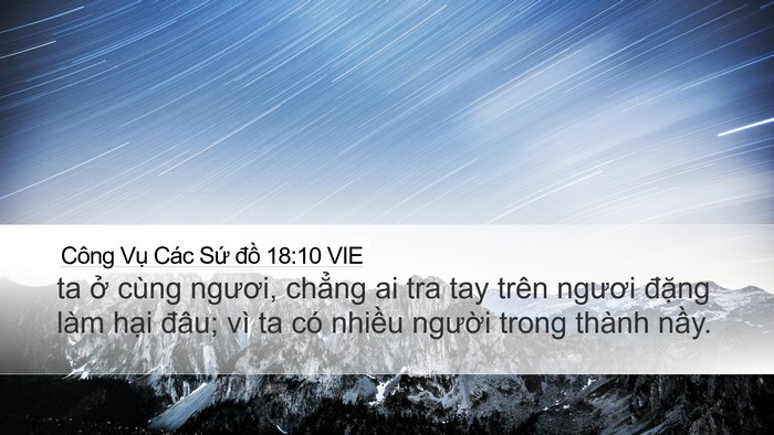 Công Vụ Các Sứ đồ 18:10 VIE Bible Verse Image