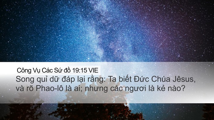 Công Vụ Các Sứ đồ 19:15 VIE Bible Verse Image