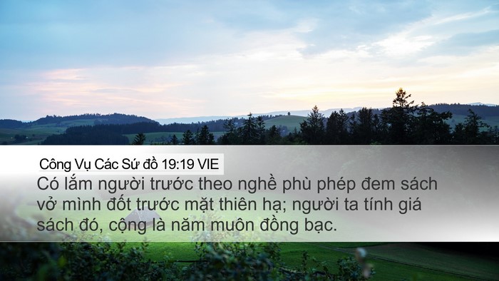 Công Vụ Các Sứ đồ 19:19 VIE Bible Verse Image