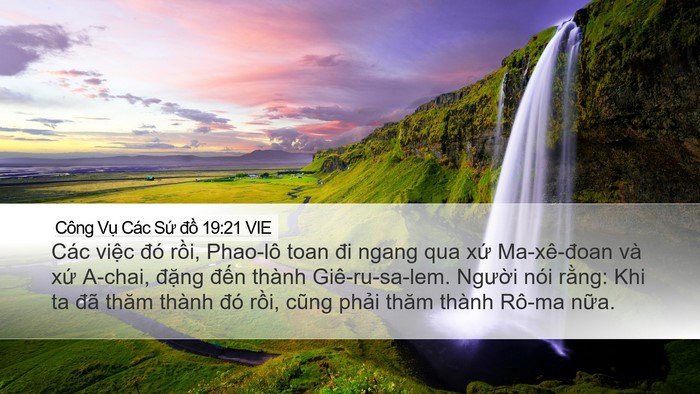 Công Vụ Các Sứ đồ 19:21 VIE Bible Verse Image