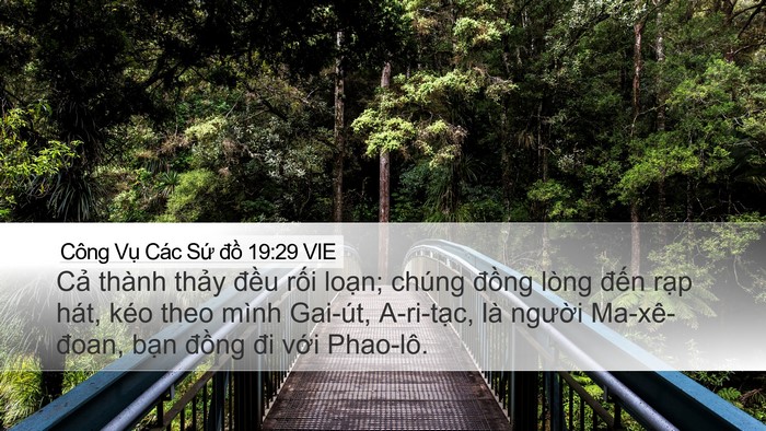 Công Vụ Các Sứ đồ 19:29 VIE Bible Verse Image