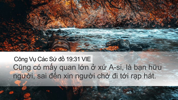 Công Vụ Các Sứ đồ 19:31 VIE Bible Verse Image