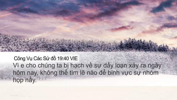 Công Vụ Các Sứ đồ 19:40 VIE Bible Verse Image