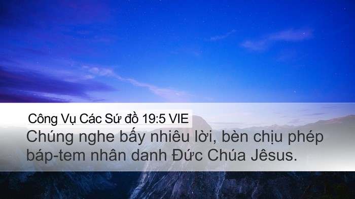 Công Vụ Các Sứ đồ 19:5 VIE Bible Verse Image