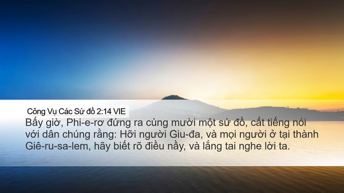 Công Vụ Các Sứ đồ 2:14 VIE Bible Verse Image