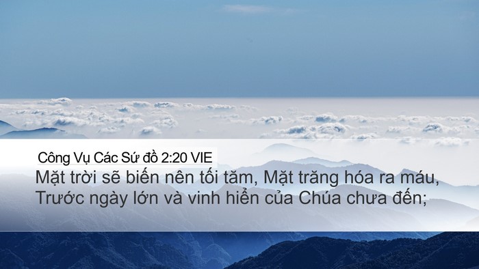 Công Vụ Các Sứ đồ 2:20 VIE Bible Verse Image