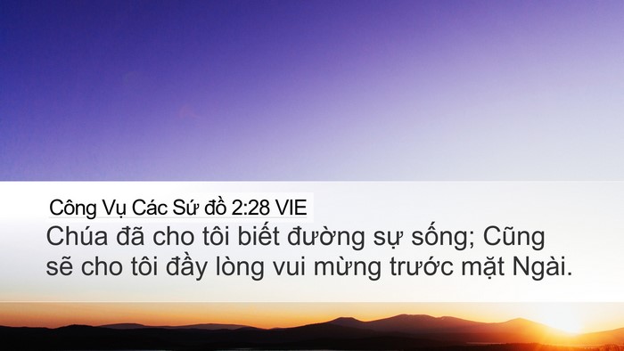 Công Vụ Các Sứ đồ 2:28 VIE Bible Verse Image