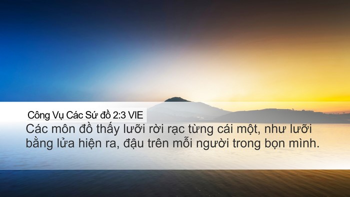 Công Vụ Các Sứ đồ 2:3 VIE Bible Verse Image