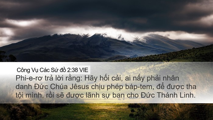 Công Vụ Các Sứ đồ 2:38 VIE Bible Verse Image