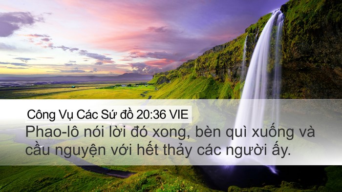 Công Vụ Các Sứ đồ 20:36 VIE Bible Verse Image